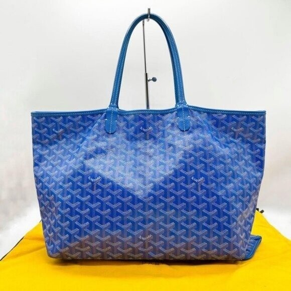 RARE Authentic Goyard Saint Louis PM Blue Shoulder Tote Bag
