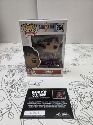 Autographed Funko Pop! Heroes Shazam! Darla Faithe Herman w/ Pop Protector
