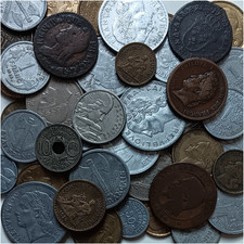 France 53 Coin Lot Francs Louis XV 1 Sol Lan 8 Cinq Centime 1841 French Colonies