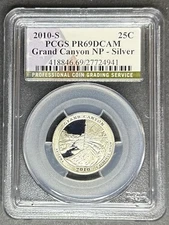 2010-S Silver Proof Grand Canyon Quarter PCGS PR-69 DCAM Buy 3 Items Get $ 5 Off
