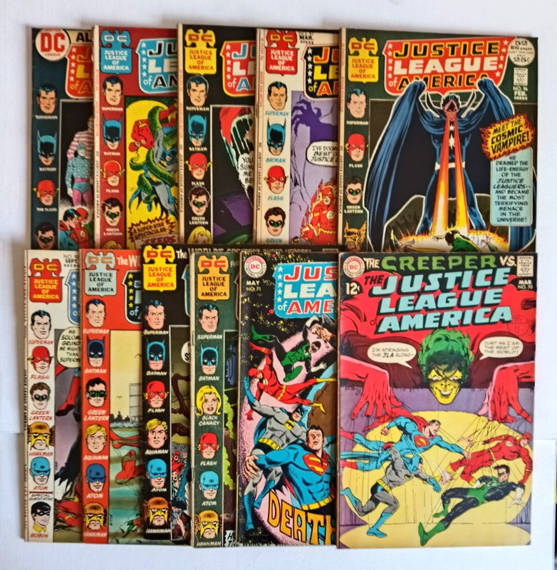 Justice League of America x 11 Silver Age lot | #70-100 | DC Comics FN/VFN