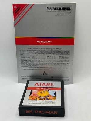 Ms. Pac-Man Atari 2600 Video Game Cartridge w/ manual | eBay