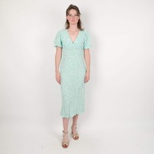 Rixo Green Dress, UK Size 6
