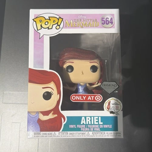 Funko Pop Vinyl Disney Ariel Diamond Glitter Target Exclusive #564 Soft Protecto