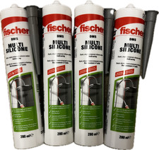 X 4 Fischer Multipurpose Grey Silicone, Kitchen & Bathroom, External.
