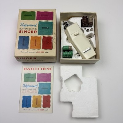 VTG Singer Sewing Pro Buttonholer 700 900 Series Slant Needle Zig Zag Machine