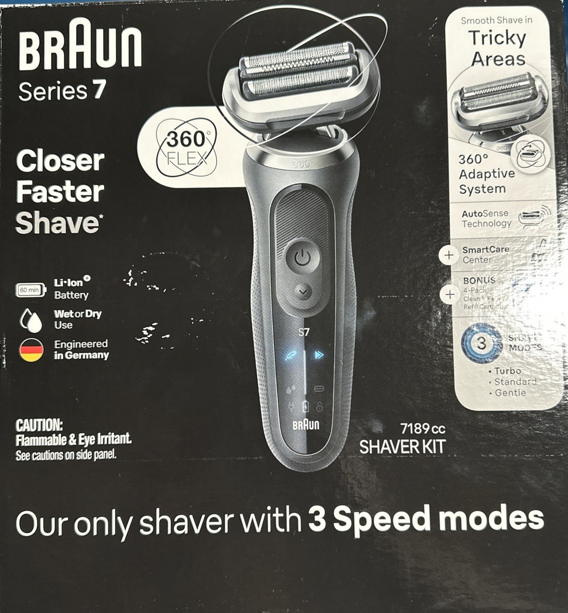 【新品未開封】BRAUN Series7  7899cc-P Braun Series 7 360 Flex Waterproof 3-Speed Men's Electric Shaver