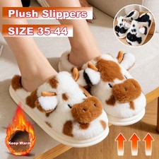 Large Women's Warm Slippers Winter Indoor Non-slip Home Shoes Plush Cotton Shoes