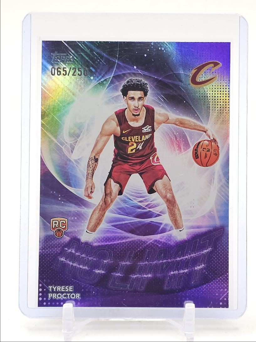 TYRESE PROCTOR 2025-26 TOPPS NO LIMIT ROOKIE PURPLE RAINBOW RC /250 Q6216