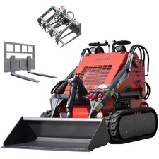 HY480C FREE SHIP/unloading Mini Skid Steer Loader  23HP EPA Engine+Grapple+Forks