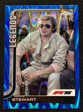 2025 Topps Chrome Formula 1 F1 Jackie Stewart #154 Blue RayWave Refractor /150🔥