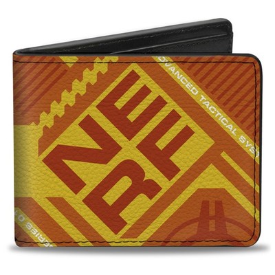 Bi-Fold Wallet NERF Text and Target Icon Orange/Red/Yellow (US IMPORT)