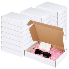 SOUJAP 20 St&uuml;ck A5 kleine Versandkartons aus Wellpappe, 20 x 14 x 4 cm, wei&szlig;
