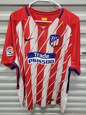 Atletico Madrid Men's 2017/18 Home Soccer Jersey Red/White SZ 2XL