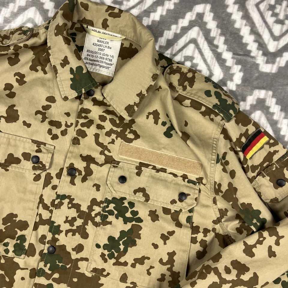 German Army Jacket Gr14 (US Med Tall) Tan Brown Tropentarn Camo Fleck Military - Image 2 of 4