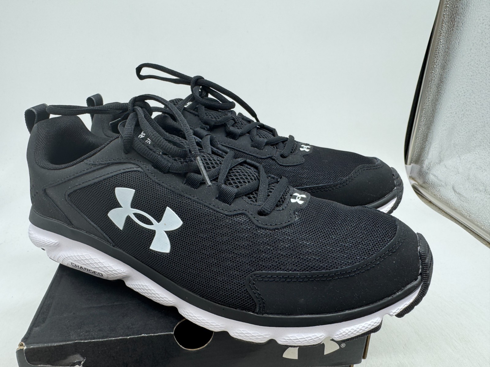 SAOLA Scarpe da corsa Under Armour Charged Assert 9 sneakers uomo nere stringate 11 5