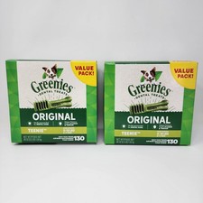 Greenies Original Teenie Dental Treats for Dogs 5-15 lbs, 130 Treats 2 Pack