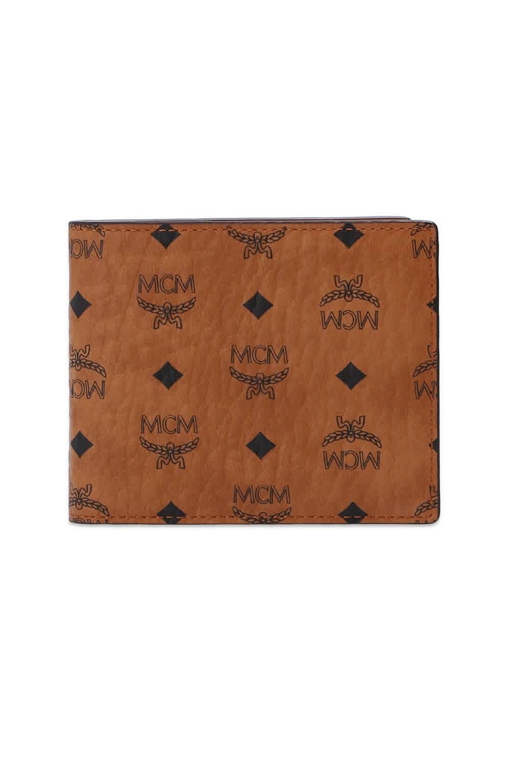Мужской коньячный кошелек MCM с двумя отделениями в оригинале Visetos MXSAAVI04CO 31890₽