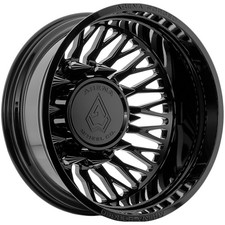 Arene Af102 Maximus Dually 24x8.25 8x200 Gloss Black-rear Wheel Rim 24 Inch
