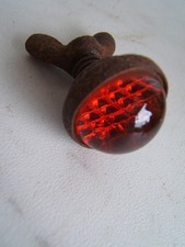 Vintage Motorcycle Red Round Glass Reflector