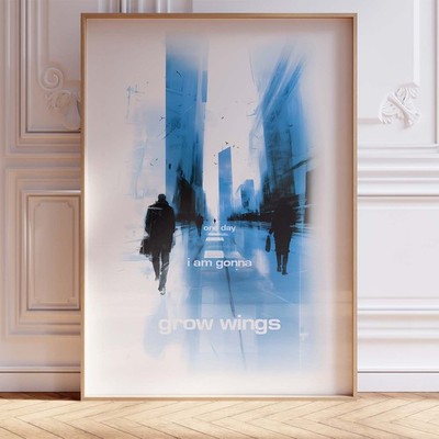 Wooden Framed Poster 12x18 Let Down - I Am Gonna Grow Wings