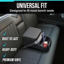 Center Console for Truck Bench Seats, Vehicle Organizer, Medium, Made in USA ...