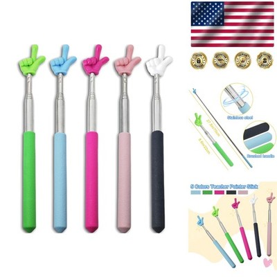 Engaging 5PCS Finger Pointer Set - Vibrant Classroom Tools for Presentations