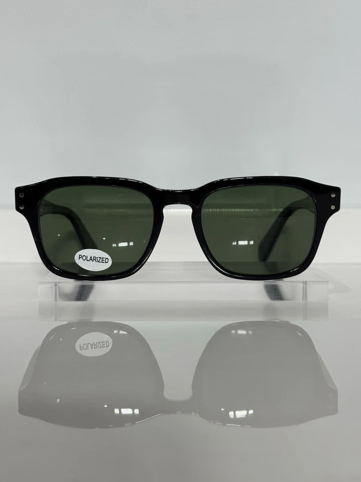 Gafas de sol Salvatore Ferragamo 2958 acetato negro con gafas de sol verdes polarizadas personalizadas G15 Foto 2 de 4