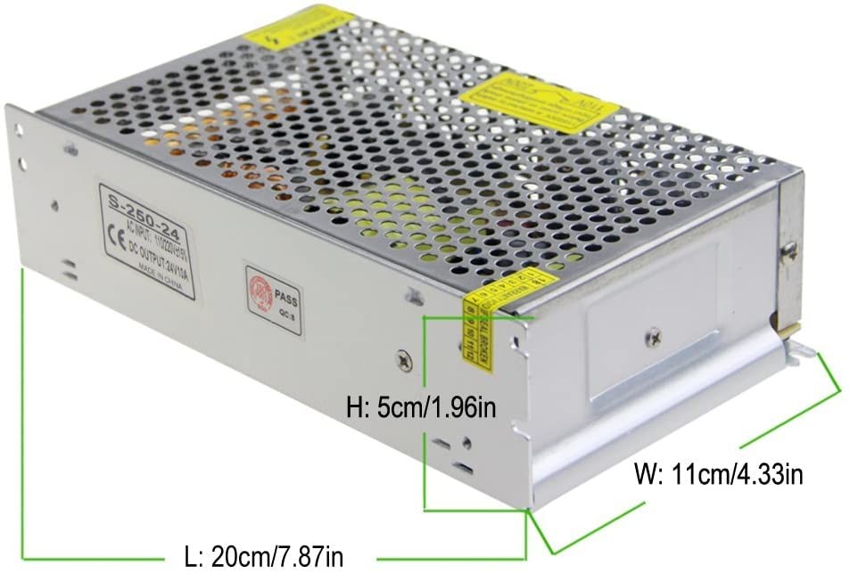24V 10A 240W Power Supply Adapter Transformer Switch AC 110V /220V to DC 24V 10A