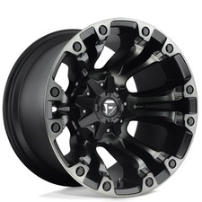 17x9 Fuel Wheels D851 Vapor Matte Black With Gray Tint Off-road Rims 4pcs