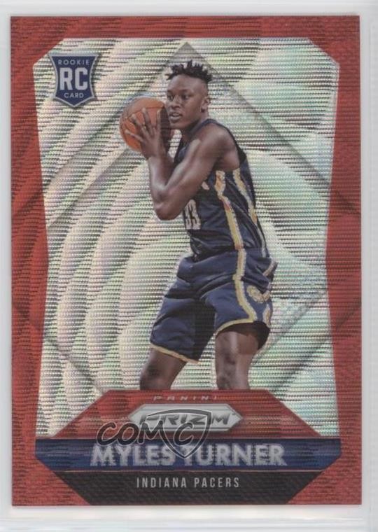 2015-16 Panini Prizm Rookies Ruby Wave 274/350 Myles Turner #340 Rookie RC 2ov