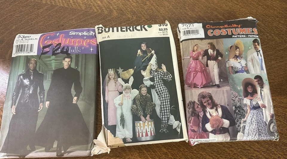 Vintage Beauty & The Beast / Scarlett & Rhett  Matrix  Kids Misc Costume Pattern - Image 2 of 3