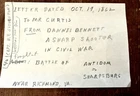 Civil War Letter Original 1862, Daniel Bennett, SHARPSHOTER, Battle Antidom Etc