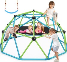 Climbing Dome with Hammock, 10FT Jungle Gym with Swing for Kids 3 to 10 Outdoor