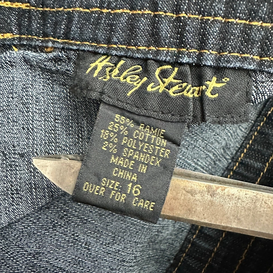 Ashley Stewart Womens Denim Skirt Size 16 Maxi Raw Hem Y2K Festival Boho Utility - Image 4 of 4