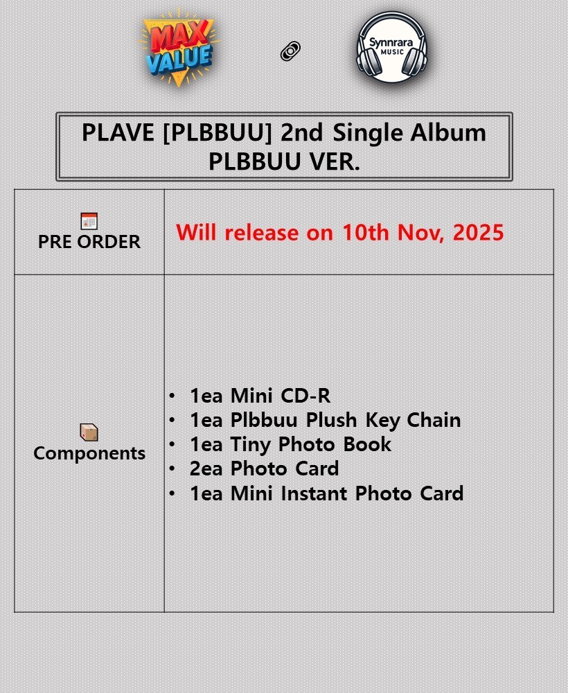 PLAVE [PLBBUU] 2nd Single Album PLBBUU Ver./ Mini CD+Key Chain+