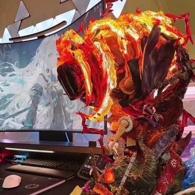 One Piece Luffy Gear 3 GK Resin LED Statue Figure Anime Collectible Lights Up