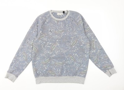 Topman grauer Paisley Pullover Sweatshirt für Herren - M