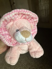 Ty Pluffies Growls The Pink Gingham Lion Plush Stuffed Animal TyLux 2006 Baby