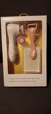 Catherine Malandrino Facial Brush, Ice Roller & Acne Dots Set for Exfoliation