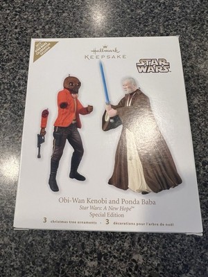 Star Wars Celebration Exclusive Hallmark Obi Wan Kenobi and Ponda Baba Ornament