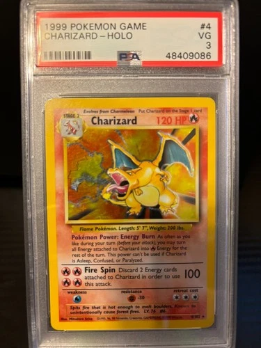 Charizard Base Set Unlimited #4/102 PSA 3