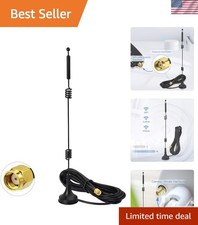 Dual Band 9dBi RP-SMA WiFi Antenna with Magnetic Base for Enhanced Connectivity