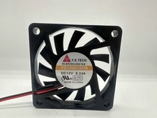 1 pcs Y.S.TECH 6010 FD126010HB 12V 0.24A 6CM two wire silent fan #tp