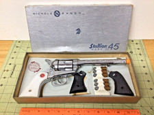 Vintage Nichols Ranch Stallion 45 Mark II Toy Pistol cap gun with box RARE read
