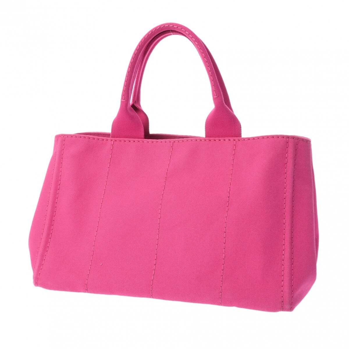 PRADA Canapa Tote Pink Women s Canvas Handbag AB Rank Used  from japan thumbnail 2