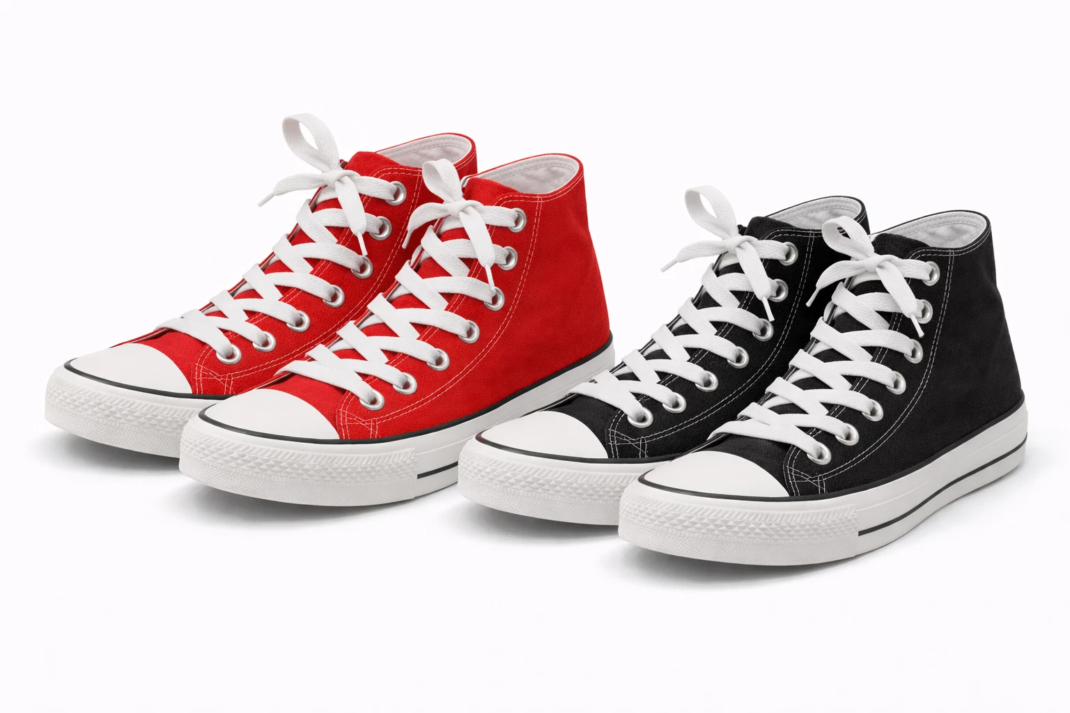 Women's Canvas Platform Hi Top Trainers Lace Up Comfort Sneakers Chunky Outsole