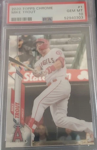 2020 Topps Chrome - Mike Trout #1 White Jersey PSA 10