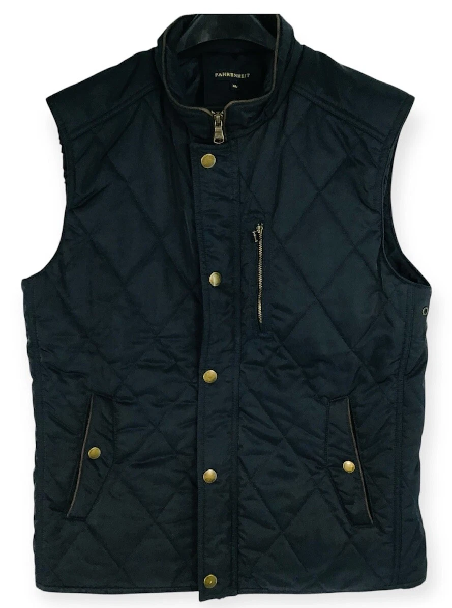 Fahrenheit Quilted navy Vest Mens Large Suede Trim Outdoor Hunting Pockets Zip
Opens in a new window