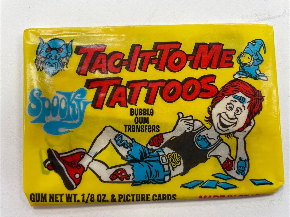 1981 Donruss USA "Spooky Tac It To Me Tattoos" Unopened Wax Pack - MADE in SPAIN - Image 2 of 4